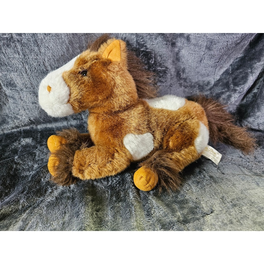Dan Dee Collectors Choice Brown White Horse 13" (laying) Plush